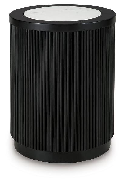 Image of Grayman - Round End Table - Black