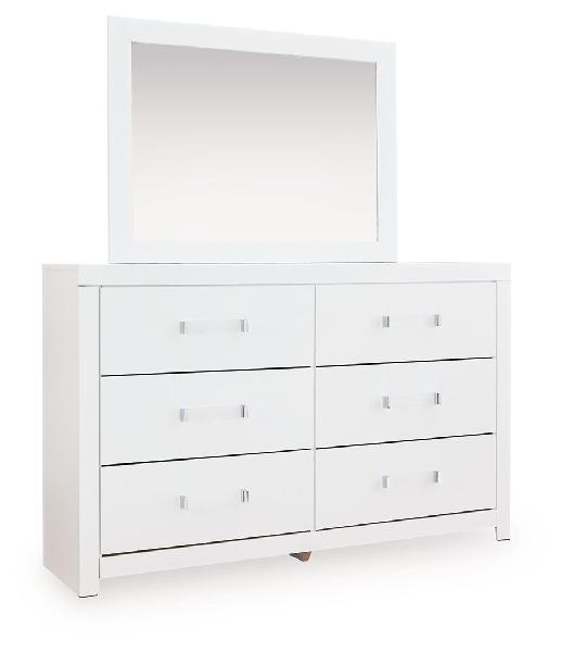 Image of Maeling - Dresser And Mirror - White