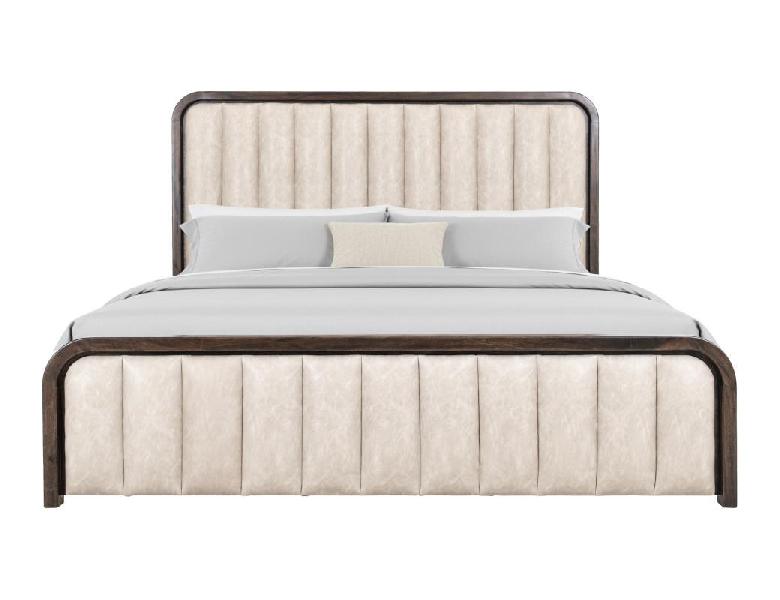 Image of Mezquite - Upholstered Queen Bed - Beige / Dark Brown