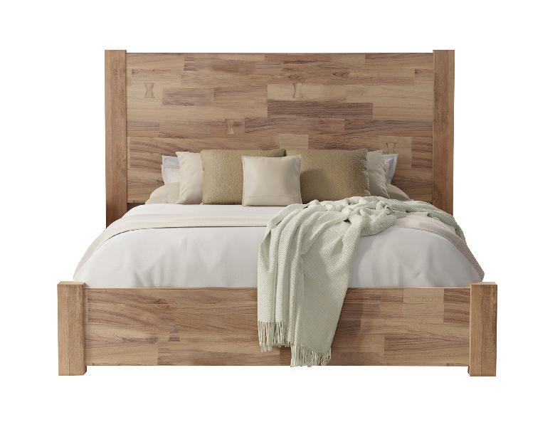 Natural Parota - Queen Platform Bed - Light Brown