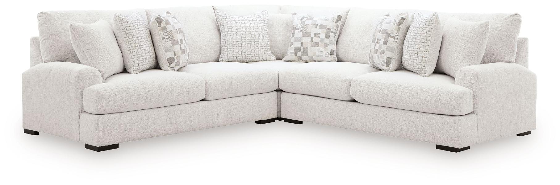 Image of Misty-Lakes - 3-Piece Sectional - Chalk