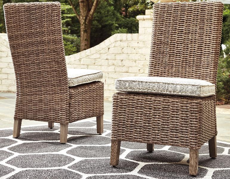 Image of Beachcroft - Side Chair with Cushion (Set of 2) - Beige