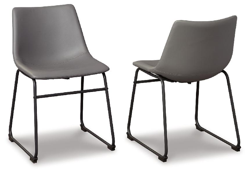 Image of Centiar - Dining UPH Side Chair (Set of 2) - Gray