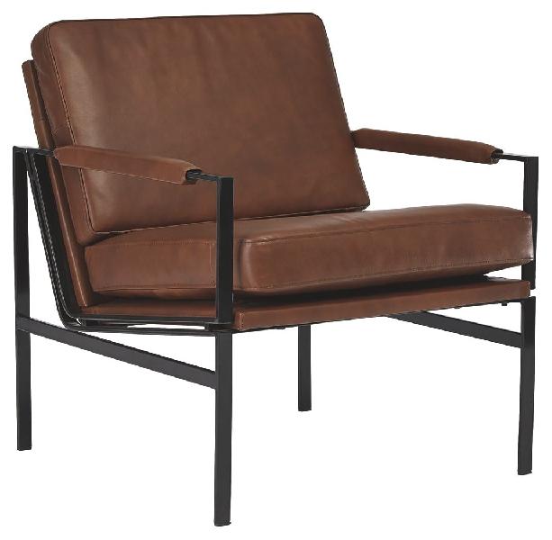 Image of Puckman - Accent Chair - Brown / Silver Finish