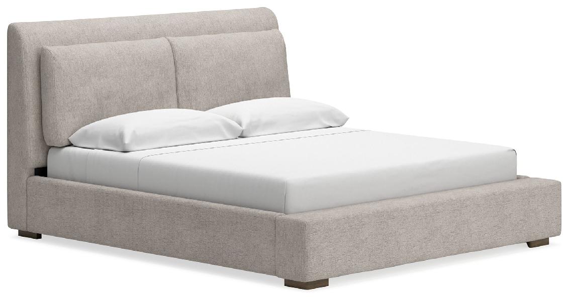 Image of Cabalynn - California King Upholstered Bed - Light Brown