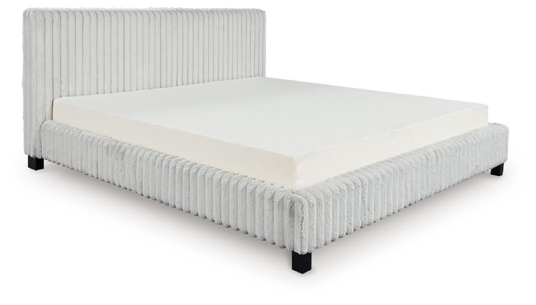 Image of Zuraleus - California King Upholstered Bed - White