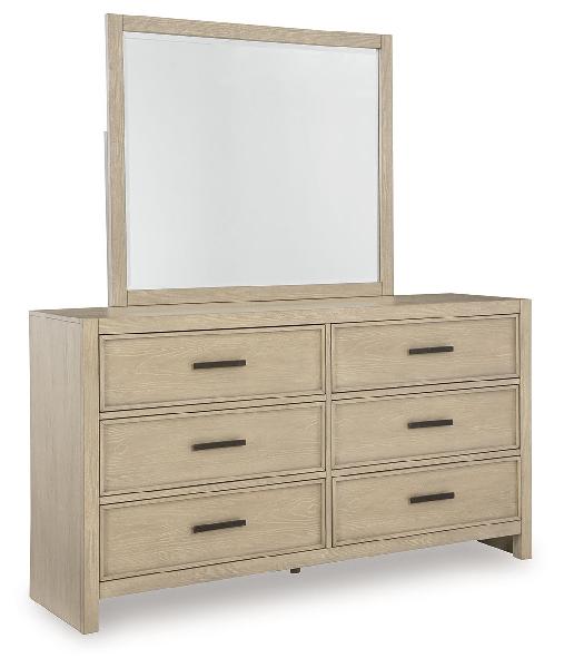 Image of Calmoro - Dresser And Mirror - Gray