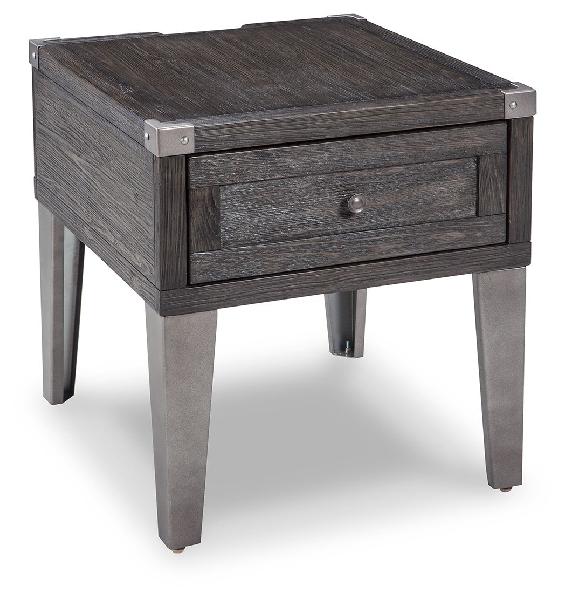 Image of Todoe - Rectangular End Table - Dark Gray