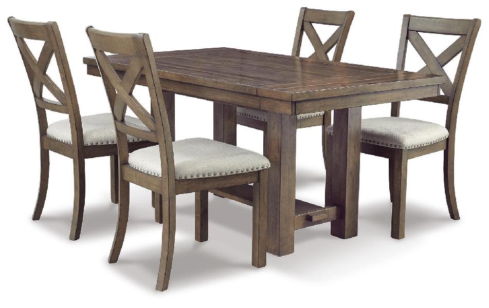 Image of Moriville - Rectangular Dining Room Extension Table - Grayish Brown