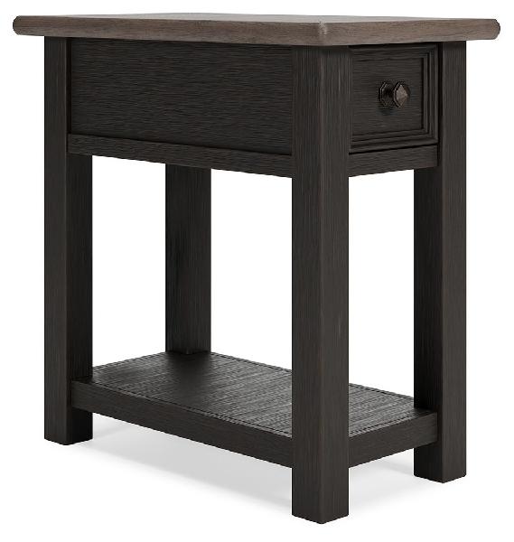 Image of Tyler Creek - Chair Side End Table - Black / Gray