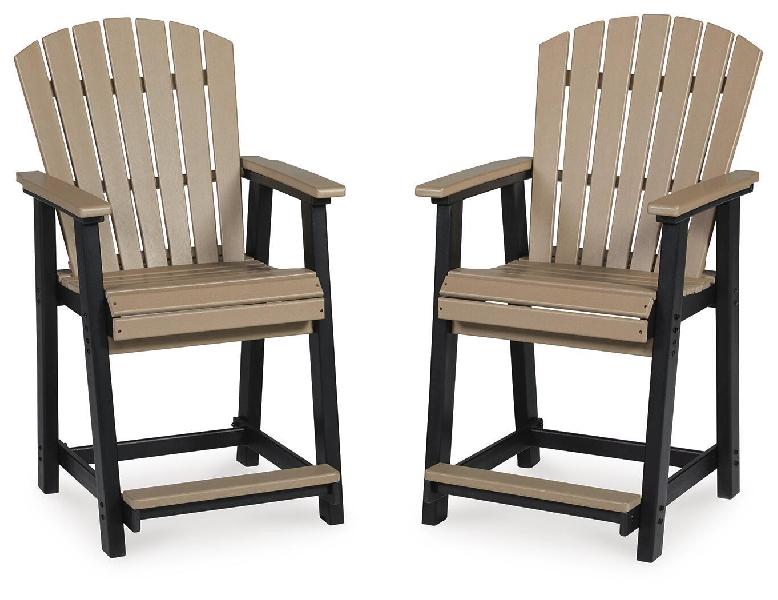 Image of Fairen Trail - Barstool (Set of 2) - Black / Driftwood