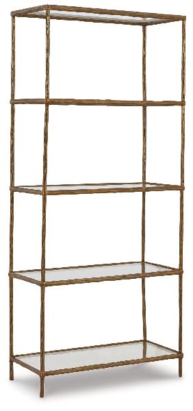 Image of Ryandale - Bookcase - Antique Brass Finish