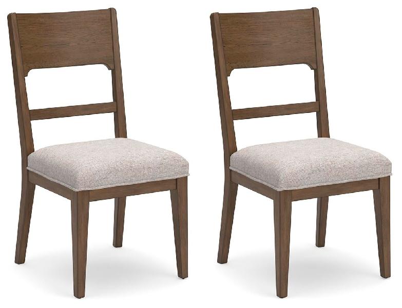 Image of Cabalynn - Dining Uph Side Chair (Set of 2) - Oatmeal / Light Brown