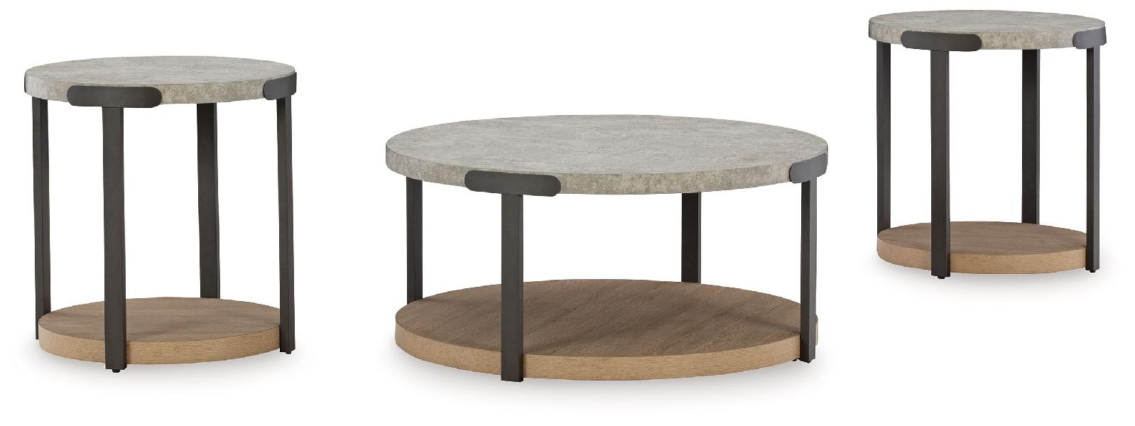 Image of Darthurst - Occasional Table Set (Set of 3) - Light Brown