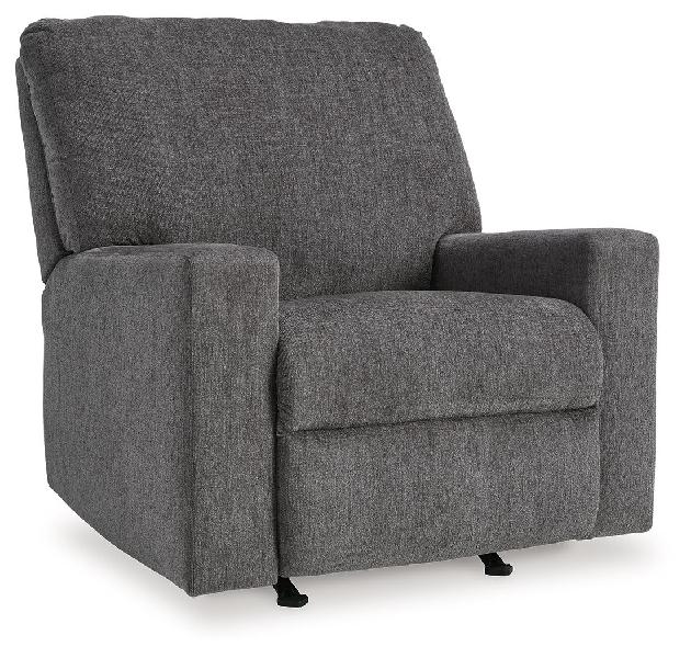 Image of Rannis - Rocker Recliner - Fabric - Pewter