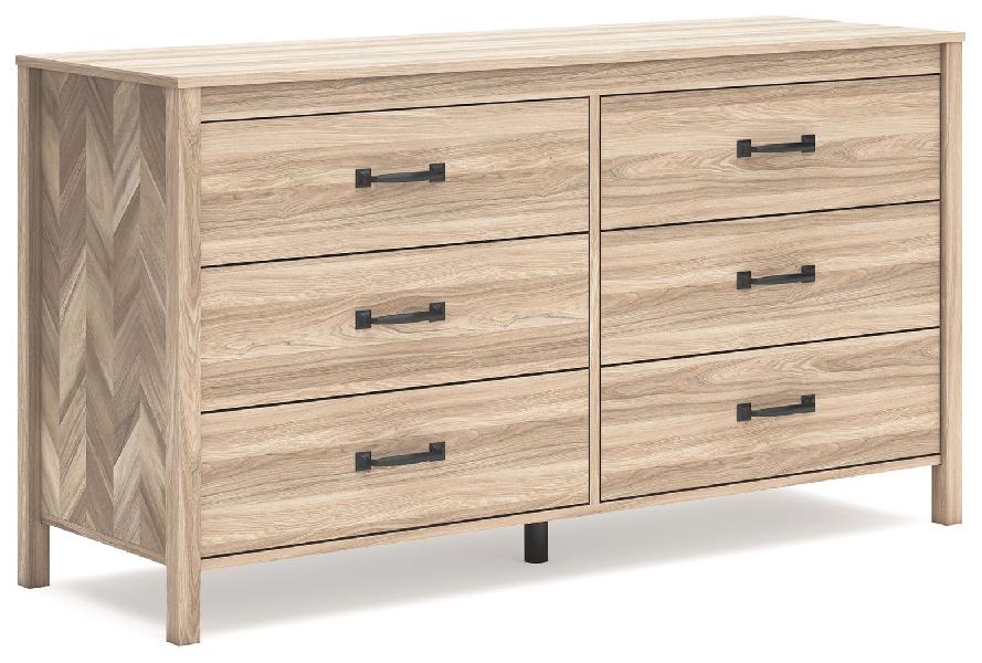 Image of Battelle - Six Drawer Dresser - Tan