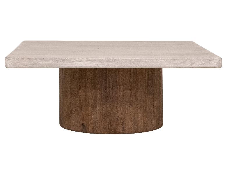 Image of Sahara - Square Cocktail Table - Light Cream / Brown Caramel