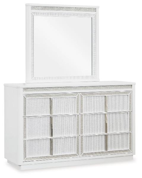 Image of Chalanna - Dresser And Mirror - White