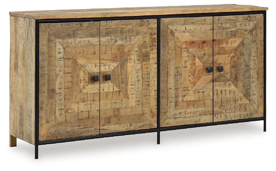Image of Camney - Accent Cabinet - Brown / Black