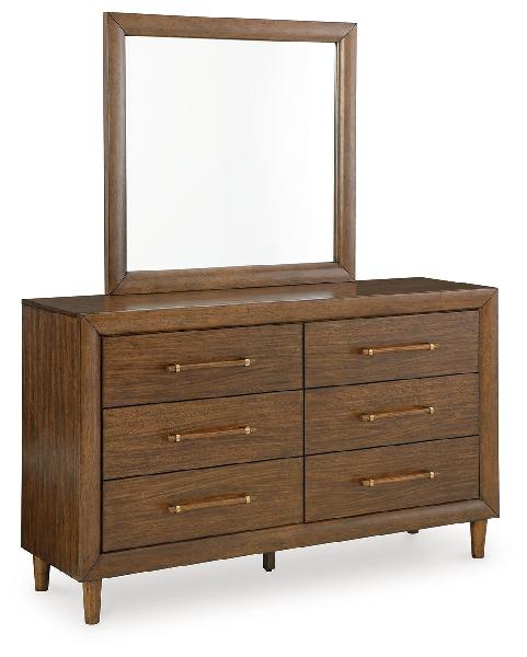 Image of Lyncott - Dresser And Mirror - Brown