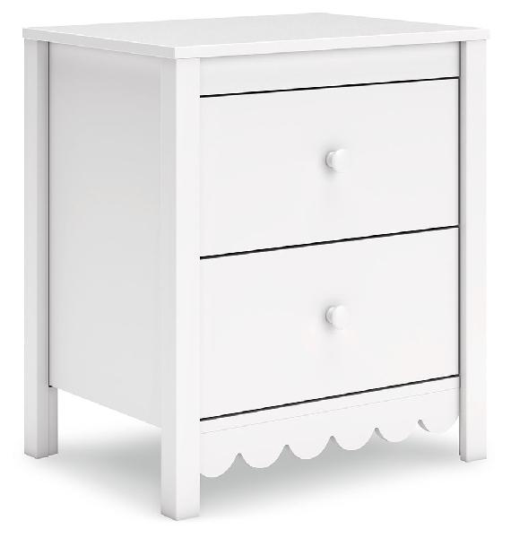 Image of Hallityn - Two Drawer Night Stand - White