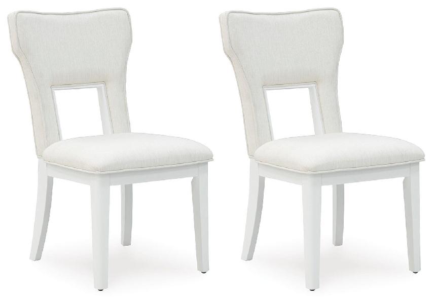 Image of Chalanna - Dining Upholstered Side Chair (Set of 2) - White
