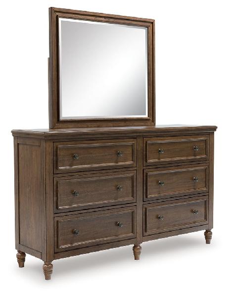 Image of Sturlayne - Dresser And Mirror - Brown