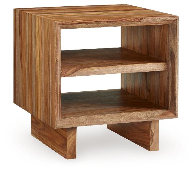 Image of Dressonni - Square End Table - Brown