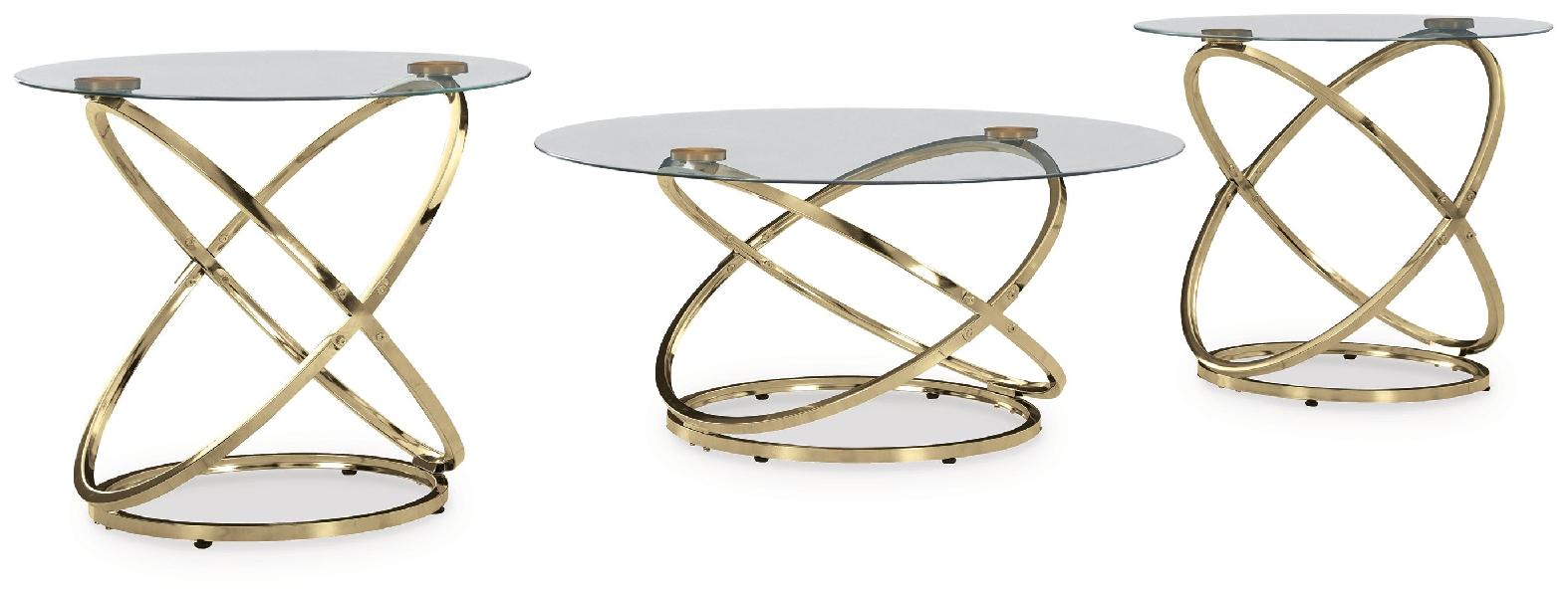Image of Crimonti - Occasional Table Set (Set of 3) - Champagne