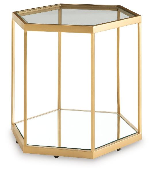 Image of Veerwick - Accent Cocktail Table - Gold Finish