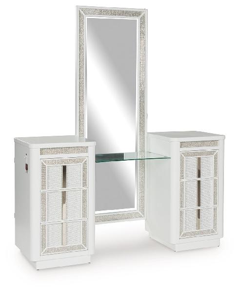 Image of Chalanna - Vanity With Mirror - White