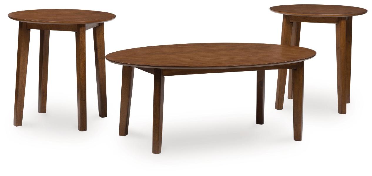Image of Gordonay - Occasional Table Set (Set of 3) - Brown