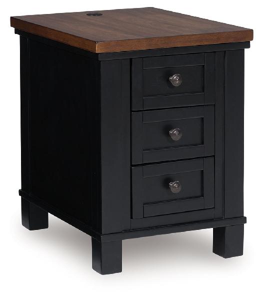 Image of Wildenauer - Chair Side End Table - Brown / Black