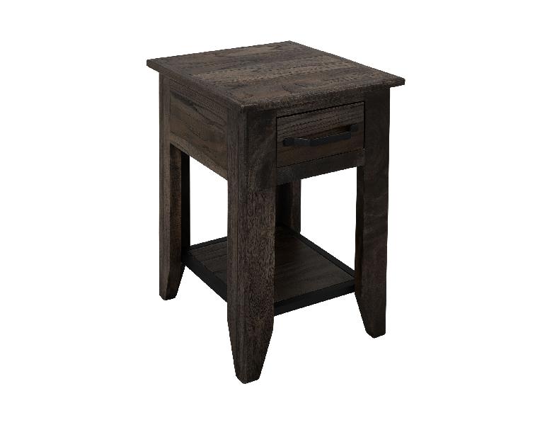Image of Teak - Chairside Table - Oil Black