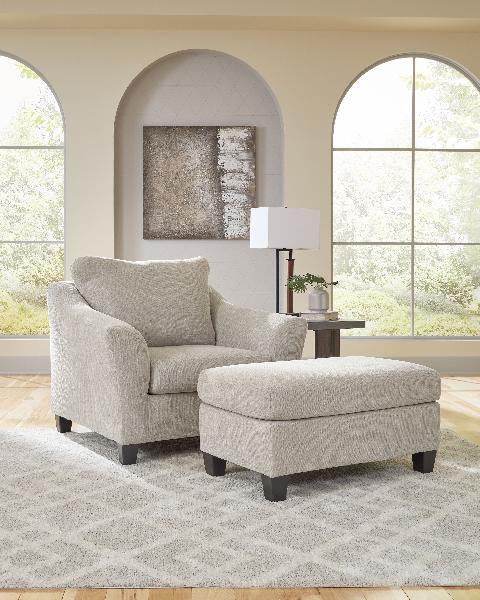 Image of Willarae - 2 Pc. - Chair And A Half, Ottoman - Taupe