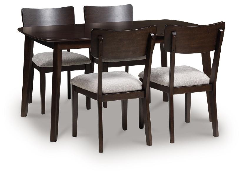 Image of Shorbyn - Dining Room Table Set (Set of 5) - Merlot