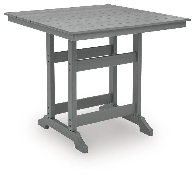 Image of Sanctuary Beach - Square Counter Table With Umbrella Option - Dark Gray