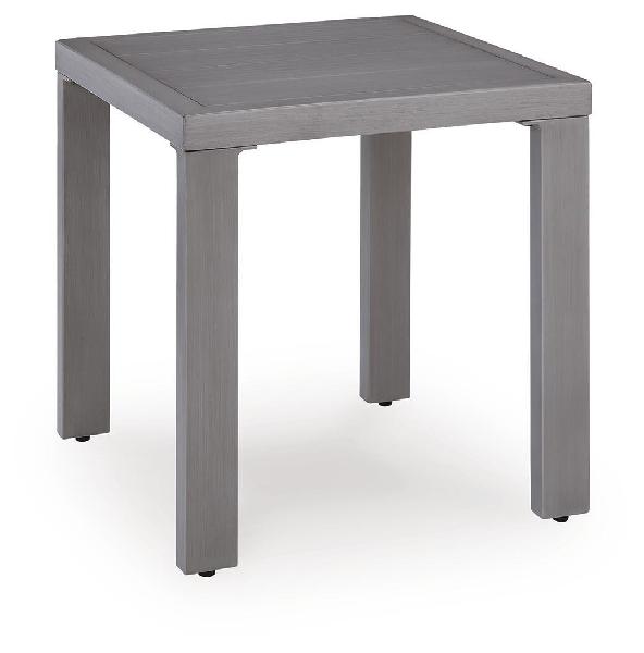 Image of Half Moon Beach - Square End Table - Gray
