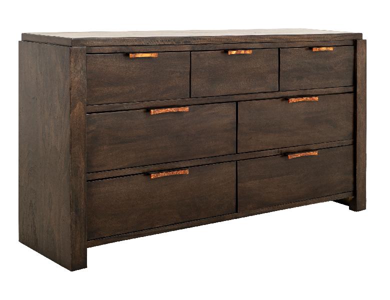 Image of Raramuri - 7 Drawer Dresser - Dark Brown