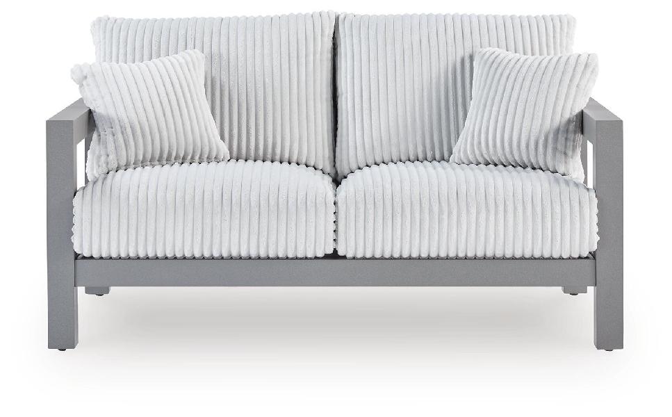 Image of Hurley Park - Loveseat With Cushion - Gray