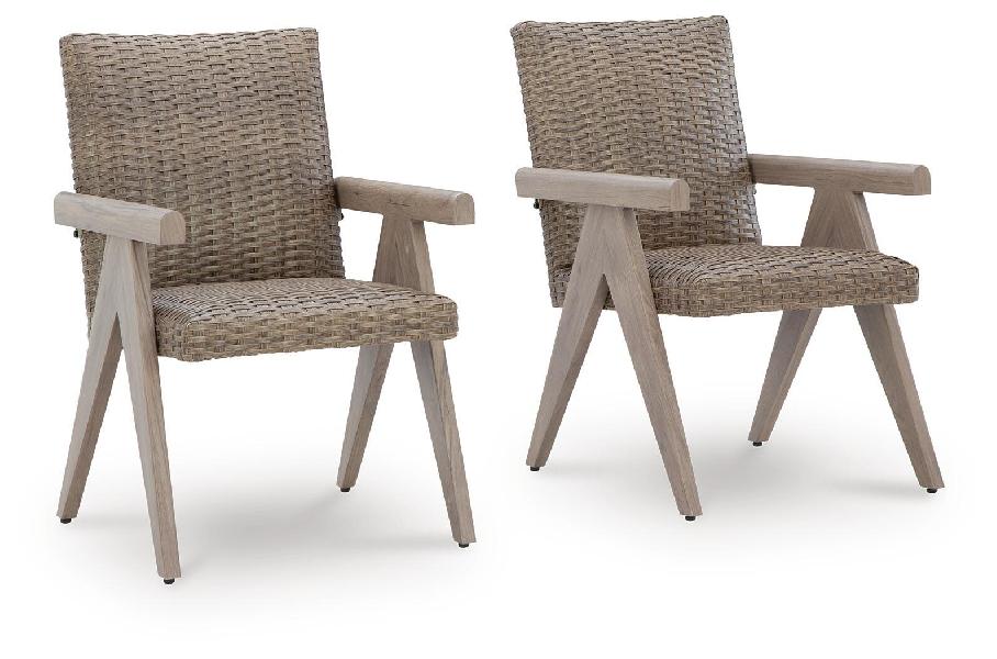Image of Cliff Trails - Arm Chair (Set of 2) - Beige