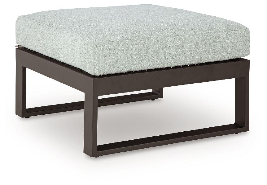 Image of Beachloft - Ottoman With Cushion - Black / Gray