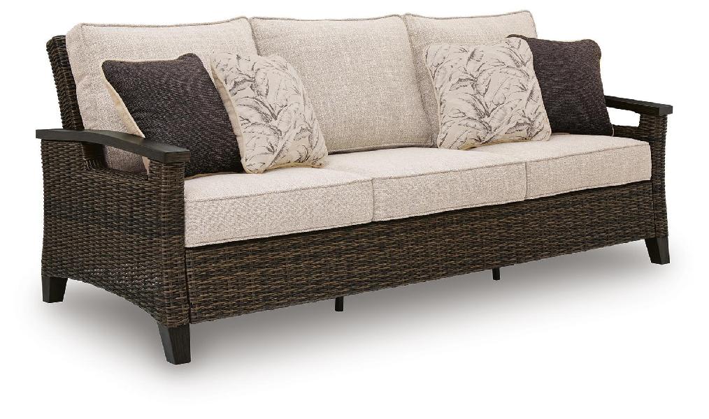 Image of Monterey Point - Sofa With Cushion - Dark Brown