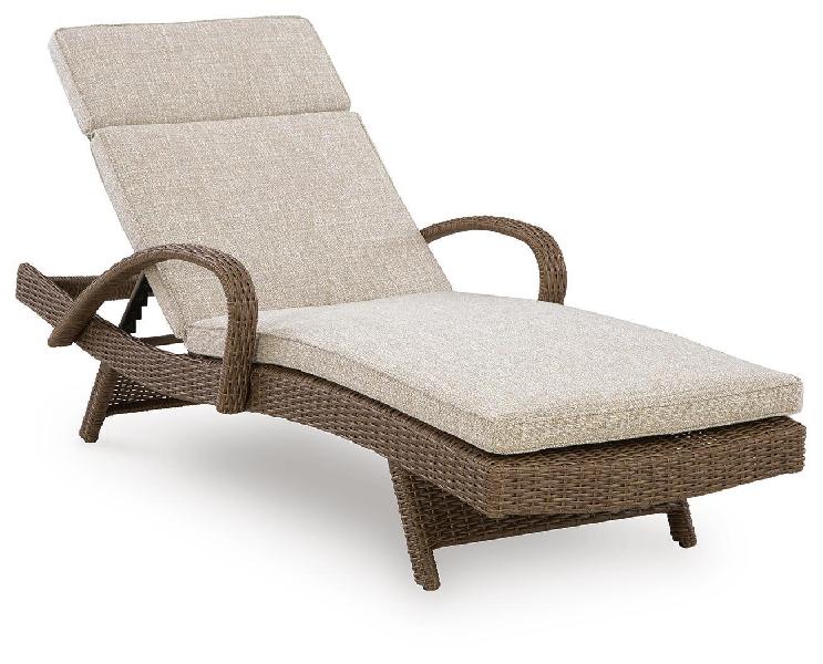 Image of Laguna Heights - Chaise Lounge With Cushion - Beige