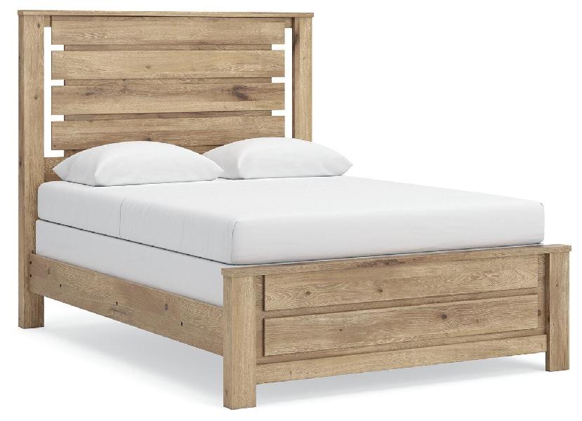 Image of Brozmont - Queen Panel Bed - Tan