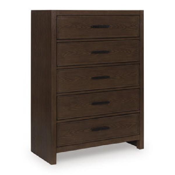 Image of Ticanter - Five Drawer Chest - Brown