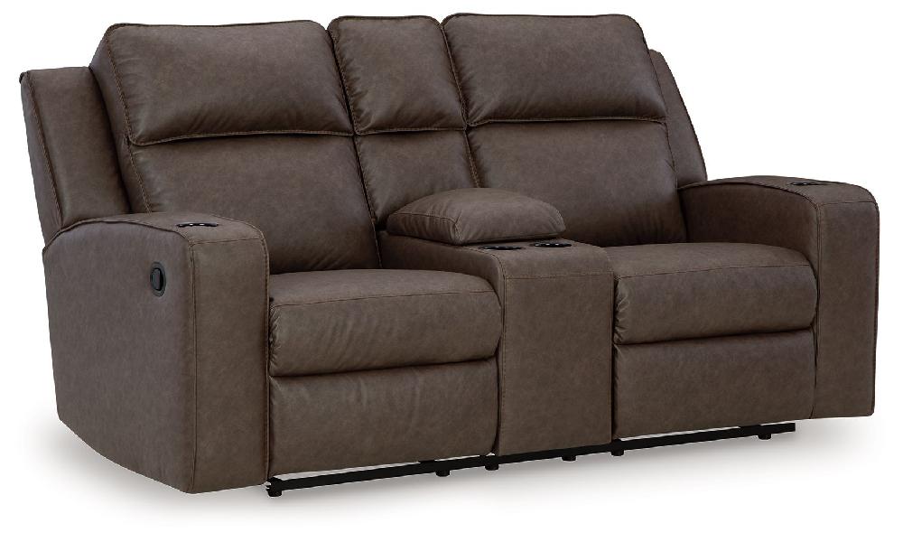 Image of Lavenhorne - Dbl Rec Loveseat W/Console - Granite