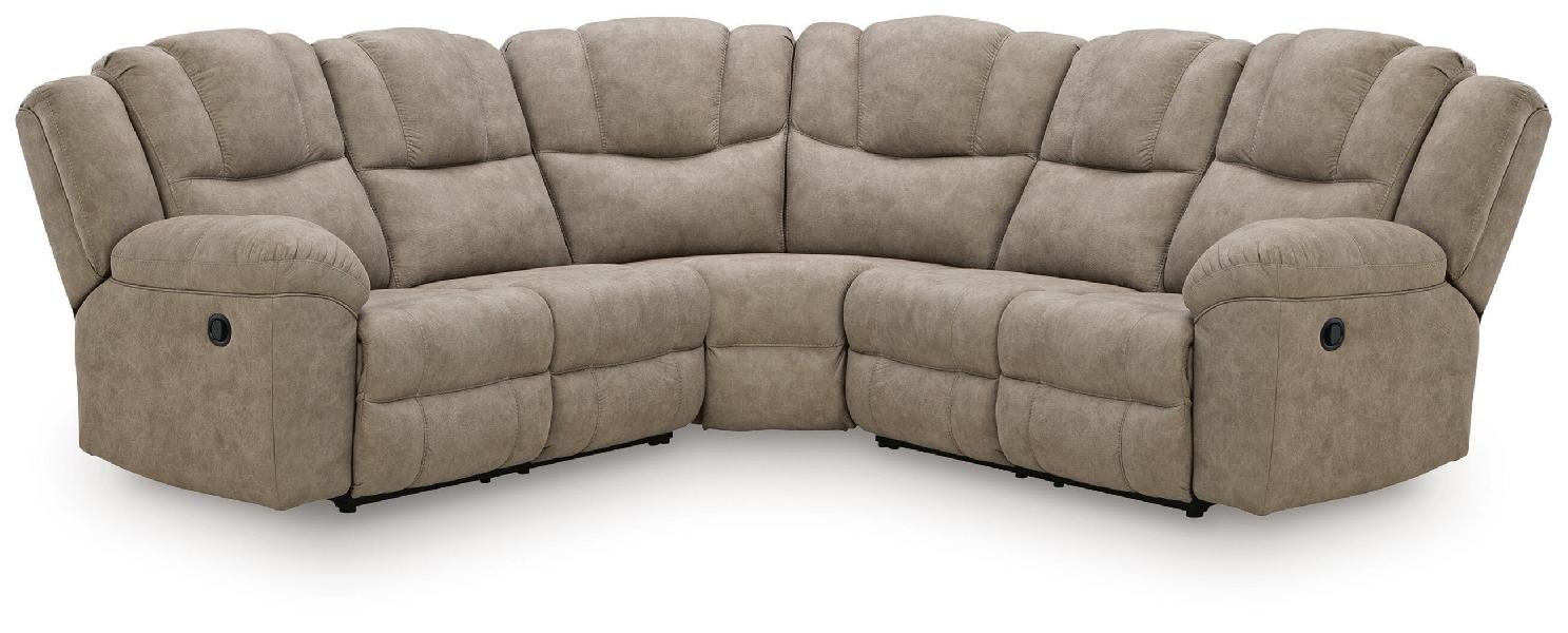 Image of Pearce-Pike - 3-Piece Reclining Sectional - Birch