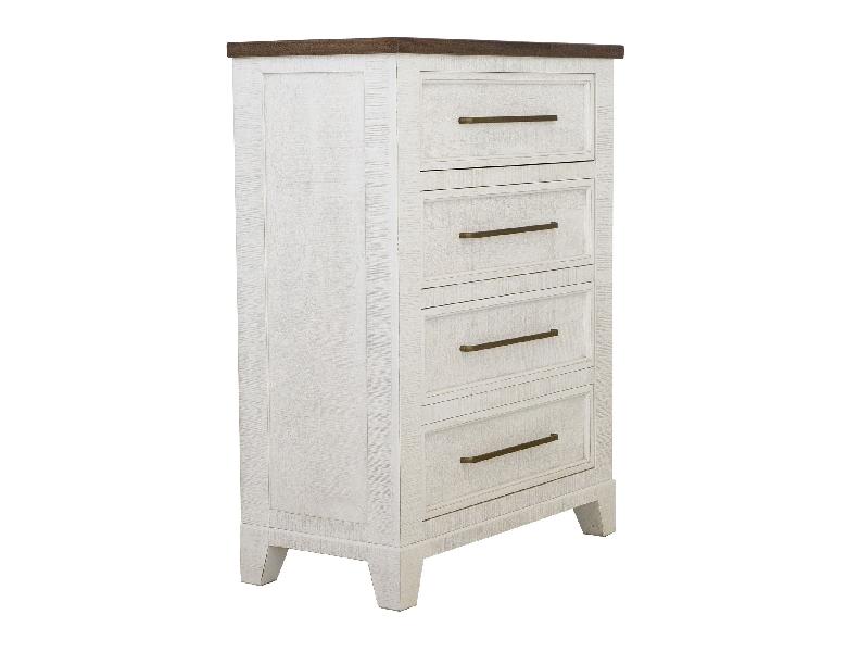 Image of Stoa - 4 Drawer Chest - White / Brown
