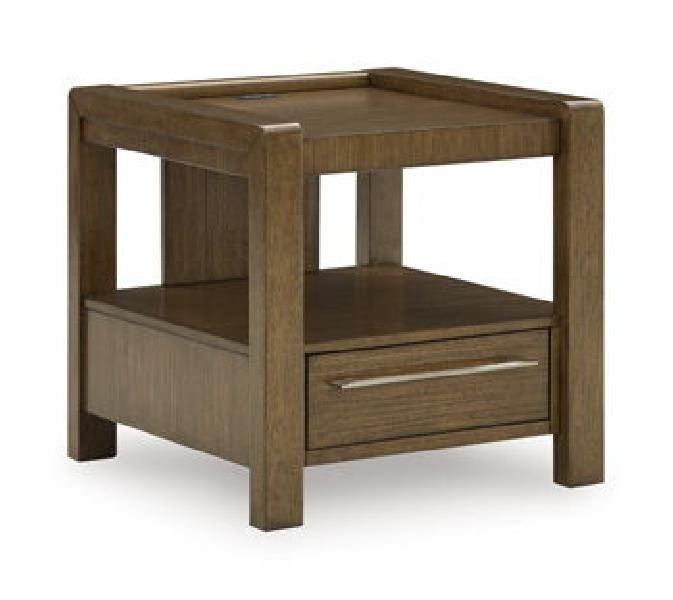 Image of Marxmore - Square End Table - Brown